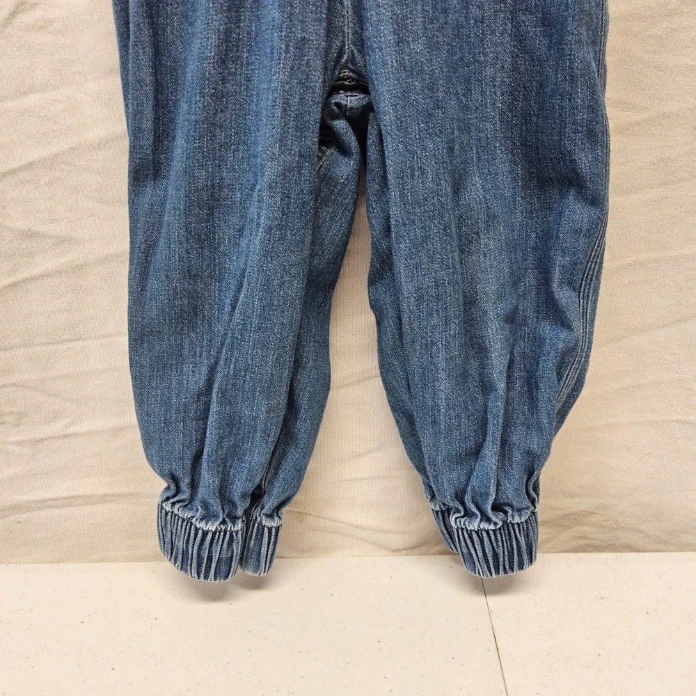 Ralph Lauren Denim Jumpsuit Kids 5 Blue Long Sleeve Pintuck Utility Romper